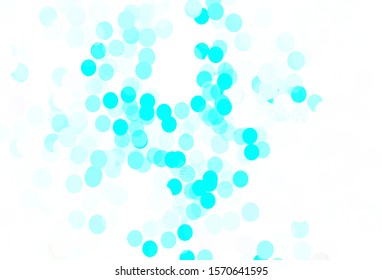 Light BLUE vector background with spots. Glitter abstract illustration with blurred drops of rain. Pattern for ads, leaflets.