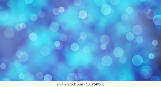 Light BLUE vector background with spots. Glitter abstract illustration with colorful drops. Pattern for business ads.