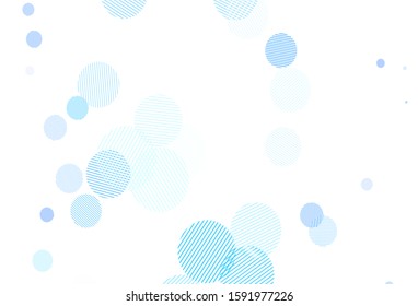 Light BLUE vector background with spots. Modern abstract illustration with colorful water drops. New template for your brand book.