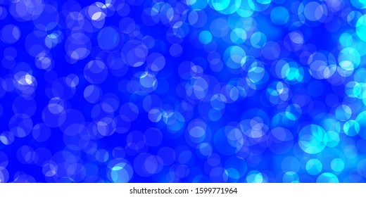 Light BLUE vector background with spots. Abstract colorful disks on simple gradient background. Pattern for websites.