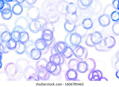 Light BLUE vector background with spots. Modern abstract illustration with colorful water drops. New template for your brand book.