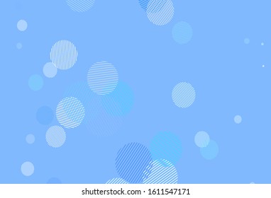 Light BLUE vector background with spots. Modern abstract illustration with colorful water drops. New template for your brand book.