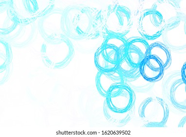 Light BLUE vector background with spots. Blurred decorative design in abstract style with bubbles. Pattern for beautiful websites.