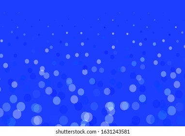 Light BLUE vector background with spots. Abstract illustration with colored bubbles in nature style. Pattern for beautiful websites.