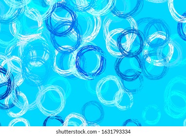 Light BLUE vector background with spots. Blurred decorative design in abstract style with bubbles. Pattern for textures of wallpapers.