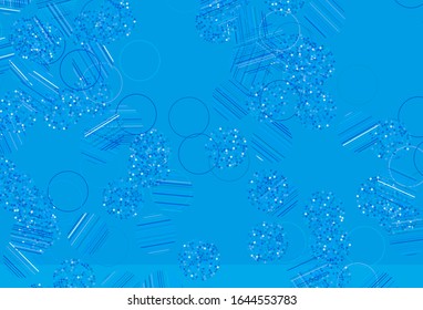 Light BLUE vector background with spots. Glitter abstract illustration with blurred drops of rain. Pattern for beautiful websites.