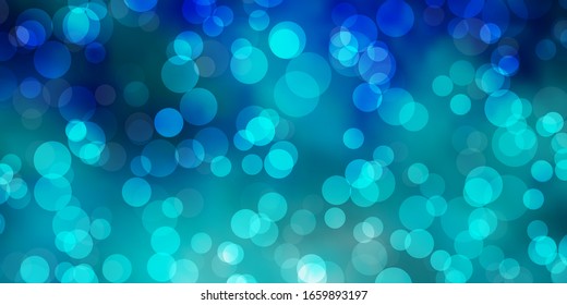 Light BLUE vector background with spots. Modern abstract illustration with colorful circle shapes. Design for your commercials.