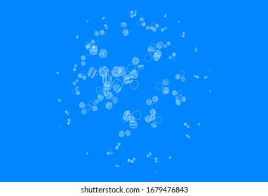 Light BLUE vector background with spots. Blurred bubbles on abstract background with colorful gradient. New template for your brand book.