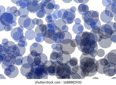 Light BLUE vector background with spots. Glitter abstract illustration with blurred drops of rain. Design for poster, banner of websites.