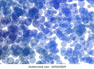 Light BLUE vector background with spots. Glitter abstract illustration with blurred drops of rain. Pattern for ads, leaflets.