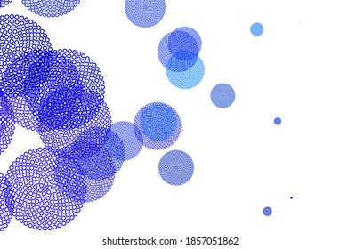 Light BLUE vector background with spots. Blurred decorative design in abstract style with bubbles. Pattern for futuristic ad, booklets.