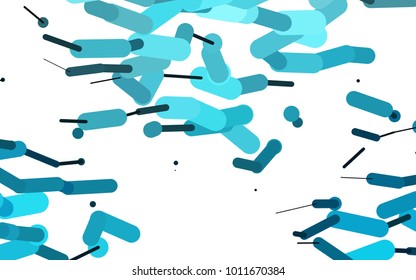 Light BLUE vector background with straight lines. Decorative shining illustration with lines on abstract template. The template can be used as a background.