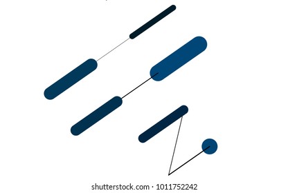 Light BLUE vector background with straight lines. Capsules on blurred abstract background with gradient. The template can be used as a background.