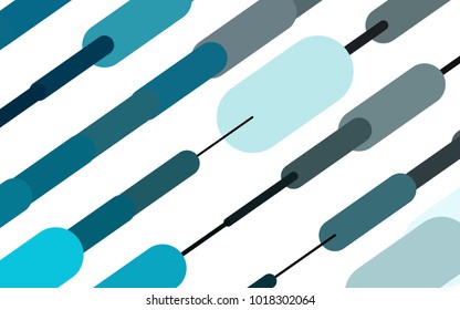 Light BLUE vector background with straight lines. Shining colored illustration with rounded stripes. Best design for your ad, poster, banner.