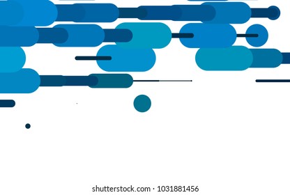 Light BLUE vector background with straight lines. Shining colored illustration with rounded stripes. The template can be used as a background.