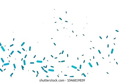 Light BLUE vector background with straight lines. Shining colored illustration with rounded stripes. Smart design for your business advert.