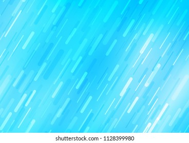 Light BLUE vector background with straight lines. Shining colored illustration with narrow lines. The pattern can be used as ads, poster, banner for commercial.