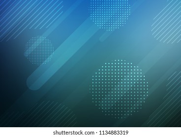 Light BLUE vector background with straight lines and dots. Capsules on blurred abstract background with gradient dots. The template can be used as a background.
