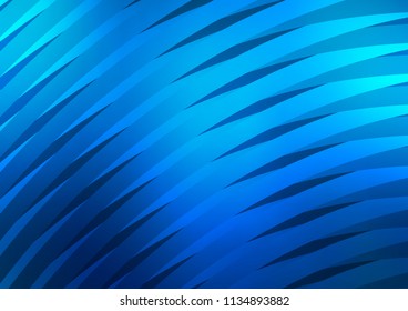Light BLUE vector background with straight lines. Lines on blurred abstract background with gradient. The template can be used as a background.