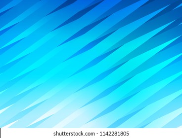 Light BLUE vector background with straight lines. Decorative shining illustration with lines on abstract template. The pattern can be used as ads, poster, banner for commercial.