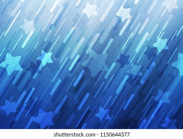 Light BLUE vector background with straight lines. Glitter abstract illustration with colored sticks. Smart design for your business advert.