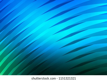 Light BLUE vector background with straight lines. Shining colored illustration with narrow lines. Best design for your ad, poster, banner.