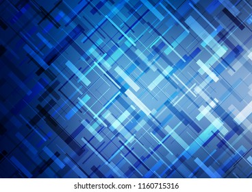 Light BLUE vector background with straight lines. Shining colored illustration with narrow lines. The template can be used as a background.