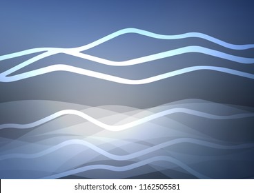 Light BLUE vector background with straight lines. Decorative shining illustration with lines on abstract template. The template can be used as a background.