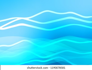 Light BLUE vector background with straight lines. Modern geometrical abstract illustration with staves. The template can be used as a background.
