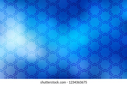 Light BLUE vector background with straight lines. Decorative shining illustration with lines on abstract template. Pattern for your busines websites.