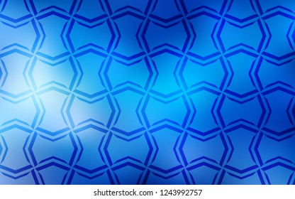 Light BLUE vector background with straight lines. Shining colored illustration with sharp stripes. Best design for your ad, poster, banner.