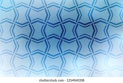 Light BLUE vector background with straight lines. Lines on blurred abstract background with gradient. The pattern for ad, booklets, leaflets.