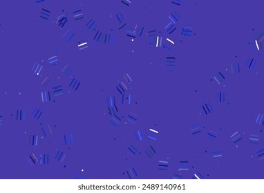 Light BLUE vector background with straight lines, dots. Blurred decorative design in simple style with lines. Best design for your ad, poster, banner.