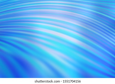 Light BLUE vector background with stright stripes. Colorful shining illustration with lines on abstract template. Pattern for ads, posters, banners.