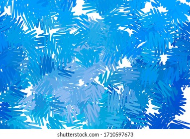 Light BLUE vector background with stright stripes. Glitter abstract illustration with colorful sticks. Template for your beautiful backgrounds.