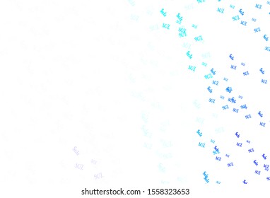 Light BLUE vector background with symbols of 30, 50, 90 % sales. Colorful set of  percentage signs in simple style. Backdrop for super sales on Black Friday.