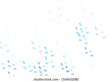 Light BLUE vector background with symbols of 30, 50, 90 % sales. Abstract illustration with colorful gradient symbols of sales. Pattern for ads, posters, banners of sales.