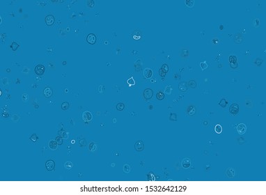 Light BLUE vector background with tasty food. Colorful decorative design of snacks in doodle style. Design for ad, poster, banner of cafes or restaurants.