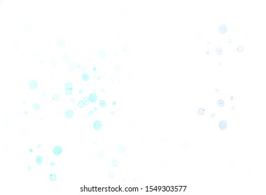 Light BLUE vector background with tasty food. Abstract background with colorful Fast Food illustrations. Doodle design for your business advert of cafes.