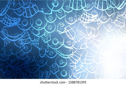 Light BLUE vector background with tasty sweets. Confections on blurred abstract background with colorful gradient. Design for ad, poster, banner of cafes or restaurants.