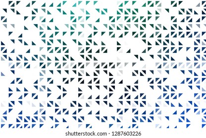 Light BLUE vector background with triangles. Beautiful illustration with triangles in nature style. Smart design for your business advert.
