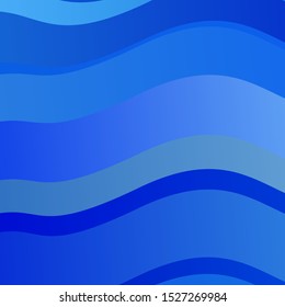 Light BLUE vector background with wavy lines. Colorful illustration in circular style with lines. Design for your business promotion.
