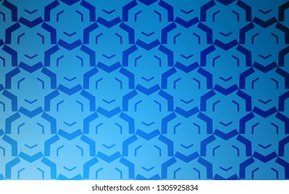 Light BLUE vector background with wry lines. Modern gradient abstract illustration with bandy lines. Brand new design for your ads, poster, banner.