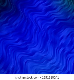 Light BLUE vector background with wry lines. Abstract illustration with gradient bows. Pattern for websites, landing pages.