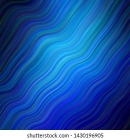 Light BLUE vector background with wry lines. Bright illustration with gradient circular arcs. Smart design for your promotions.