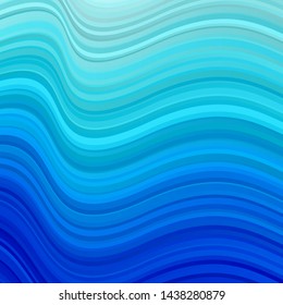Light BLUE vector background with wry lines. Illustration in abstract style with gradient curved.  Smart design for your promotions.
