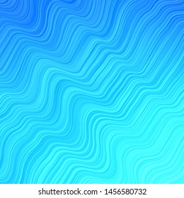 Light BLUE vector background with wry lines. Illustration in abstract style with gradient curved.  Smart design for your promotions.