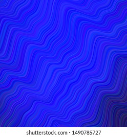 Light BLUE vector background with wry lines. A circumflex abstract illustration with gradient. Brand new design for your ads, poster, banner.