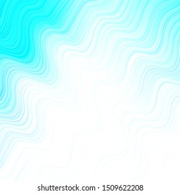 Light BLUE vector background with wry lines. Bright sample with colorful bent lines, shapes. Pattern for busines booklets, leaflets