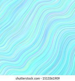 Light BLUE vector background with wry lines. Bright sample with colorful bent lines, shapes. Best design for your posters, banners.